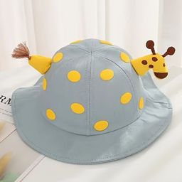 SYGA Baby Bucket Hat Sun Beach Cap Cartoon Giraffe - Blue-27