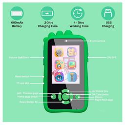 Ji and Ja Kids Smartphone Toy with MP3 Music Player-  (Multi Colour) Dinosaur-11