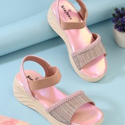 Stefens Beads Embellished Shimmered Sandals - Pink-image-80