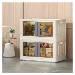 JD FRESH 2 Tier Double Door Wardrobe for Storage - White-34