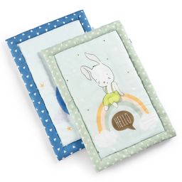 Zoe New Born Baby Cotton Flat Gadda Bunny Rainbow & Cozy Moon Bear Print - Pack of 2-image-57