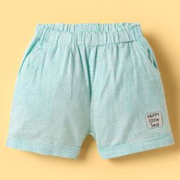 Ollypop Sinker Woven Knee Length Shorts With Stripes Print - Light Green.-image-37