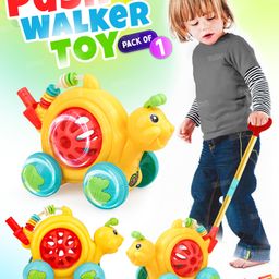 Fiddlerz Pushing Toys for Kids Cord-Powered Push and Pull Along Dino and Snail with Sound Walking Toys for Baby Boys and Girls Multicolor (Pack of 1)- Random Design-18