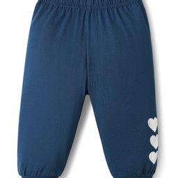 Doodle Poodle Single Jersey Knit Full Length Lounge Pant With Heart Print - Navy Blue-image-97