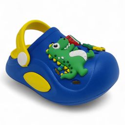 Lil Lollipop Dinosaur & Watermelon Applique Anti Slip Perforated Slingback Clogs - Blue-picture-23
