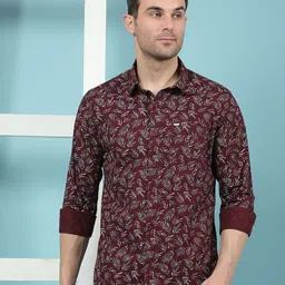Canary London Men Smart Slim Fit Floral Opaque Printed Casual Shirt-picture-4