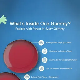 R3SET Sleep Better Gummies With Ashwagandha & Melatonin - 30 Gummies image 3
