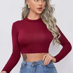Stylecast X Slyck High Neck Crop Top-image-82