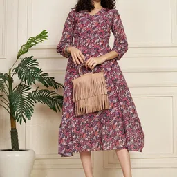 CORSICA Print Chiffon Maxi Midi Dress-picture-51