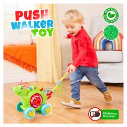 Fiddlerz Pushing Toys for Kids Cord-Powered Push and Pull Along Dino and Snail with Sound Walking Toys for Baby Boys and Girls Multicolor (Pack of 1)- Random Design image 4