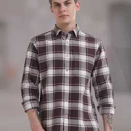 TURMS Anti Stain Anti Odor Water Repellent Cotton Checked Shirt-image-88