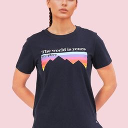 Enamor Women Printed Extended Sleeves Antimicrobial Applique T-shirt-image-61