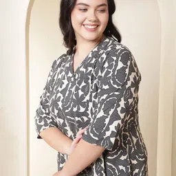 Amydus Women Printed Cotton A-Line Midi Dress-image-12