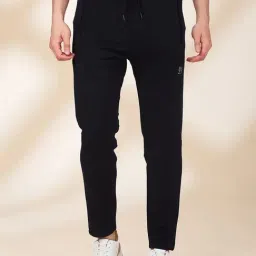 Being Human Navy Blue Polyester Slim Fit Solid Trackpants-image-87
