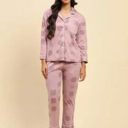 Global Republic Purple Graphic Pyjama Sets-image-61