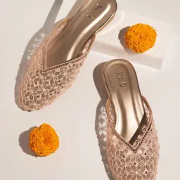 Inc.5 Women's Rose Gold Mule Shoes-image-70