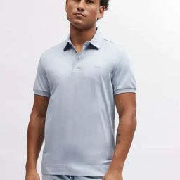 GANT Solid Polo Neck Slim Fit T-Shirt-image-86