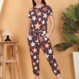 Sweet Dreams Brown Printed Jumpsuit-image-55