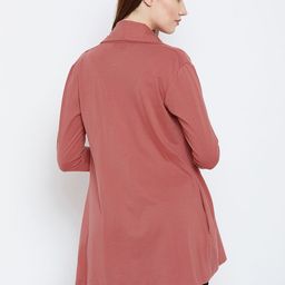 Hypernation Rust Solid Open Front Shrug image 3