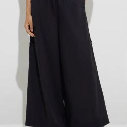 Wunderlove by Westside Black Flared Cotton Lounge Pants-picture-35