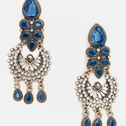 Sohi Gold Plated Designer Stone Dangler Earrings-41