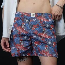 The Souled Store Blue Cotton Regular Fit Printed Shorts-picture-14