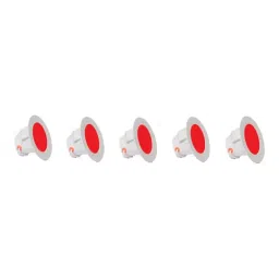GENERIC 7 W Round LED Recessed Ceiling Lamp Red (Pack of 5), CON_R05-45
