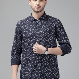 Blackberrys Men Slim Fit Floral Pure Cotton Printed Casual Shirt-image-45