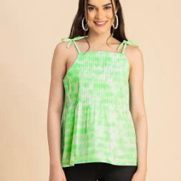 Moomaya Mint Cotton Tie - Dye Top-image-52