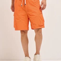 The Bear House Orange Regular Fit Solid Shorts-picture-46