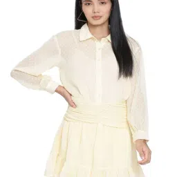 Oxolloxo Lemon Self Design Dress-image-34