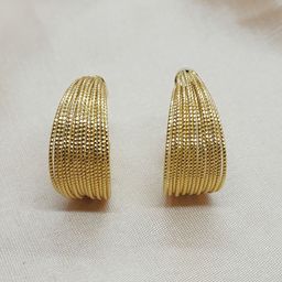 DressBerry Stainless Steel Gold-Plated Contemporary Hoop Earrings-53