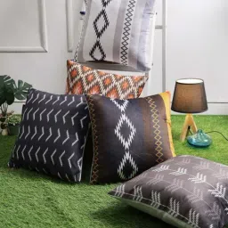 Romee Multicolor Polyester Cushion Cover - Set of 5-27