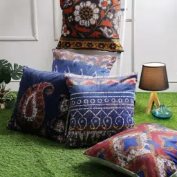 Romee Multicolor Polyester Cushion Cover - Set of 5-23