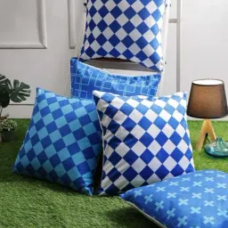 Romee Blue Polyester Cushion Cover - Set of 5-98