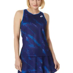 Asics Blue Printed Tank Top-image-43