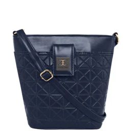 Esbeda Navy Textured Small Sling Handbag-image-72