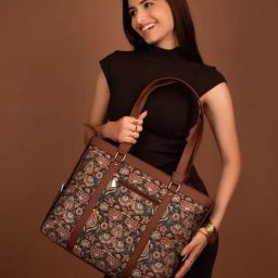 ZOUK Srinagar Sozan Brown Printed Shoulder Handbag-image-39