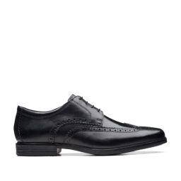 Clarks Men's Howard Wing Black Brogue Shoes-image-42