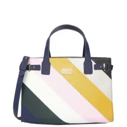 KLEIO Multicolor Color Block Medium Handbag-4