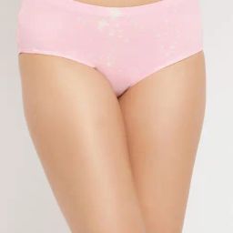 Clovia Pink Printed Hipster Panty-image-33