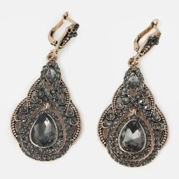 Sohi Gold Plated Designer Stone Drop Earrings-image-47