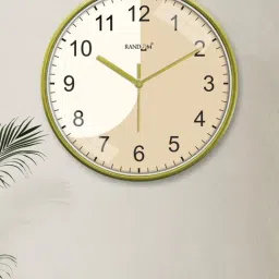 Random White & Beige Printed Traditional Round Shaped Wall Clock-picture-32