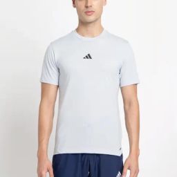 Adidas Blue Slim Fit Printed T-Shirt-image-95