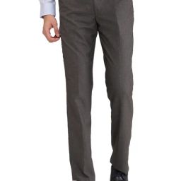 Park Avenue Brown Regular Fit Trousers-picture-15