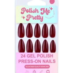 Polish Me Pretty Gel Polish Press On Nails Sangria - Set of 24-35