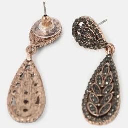Sohi Gold Plated Designer Stone Drop Earrings-13
