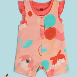 MINIKLUB Kids Pink Printed Dungaree with Top-image-59