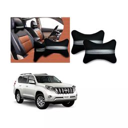 Auto Pearl Black Silver Strip Car Neck Cushion/Neck Pillow Compatible with Toyota Cruiser Prado-image-84