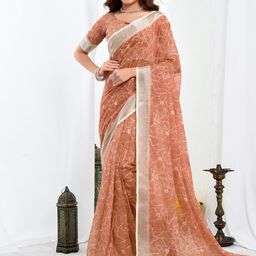 all about you Floral Pure Linen Ready to Wear Saree-28
